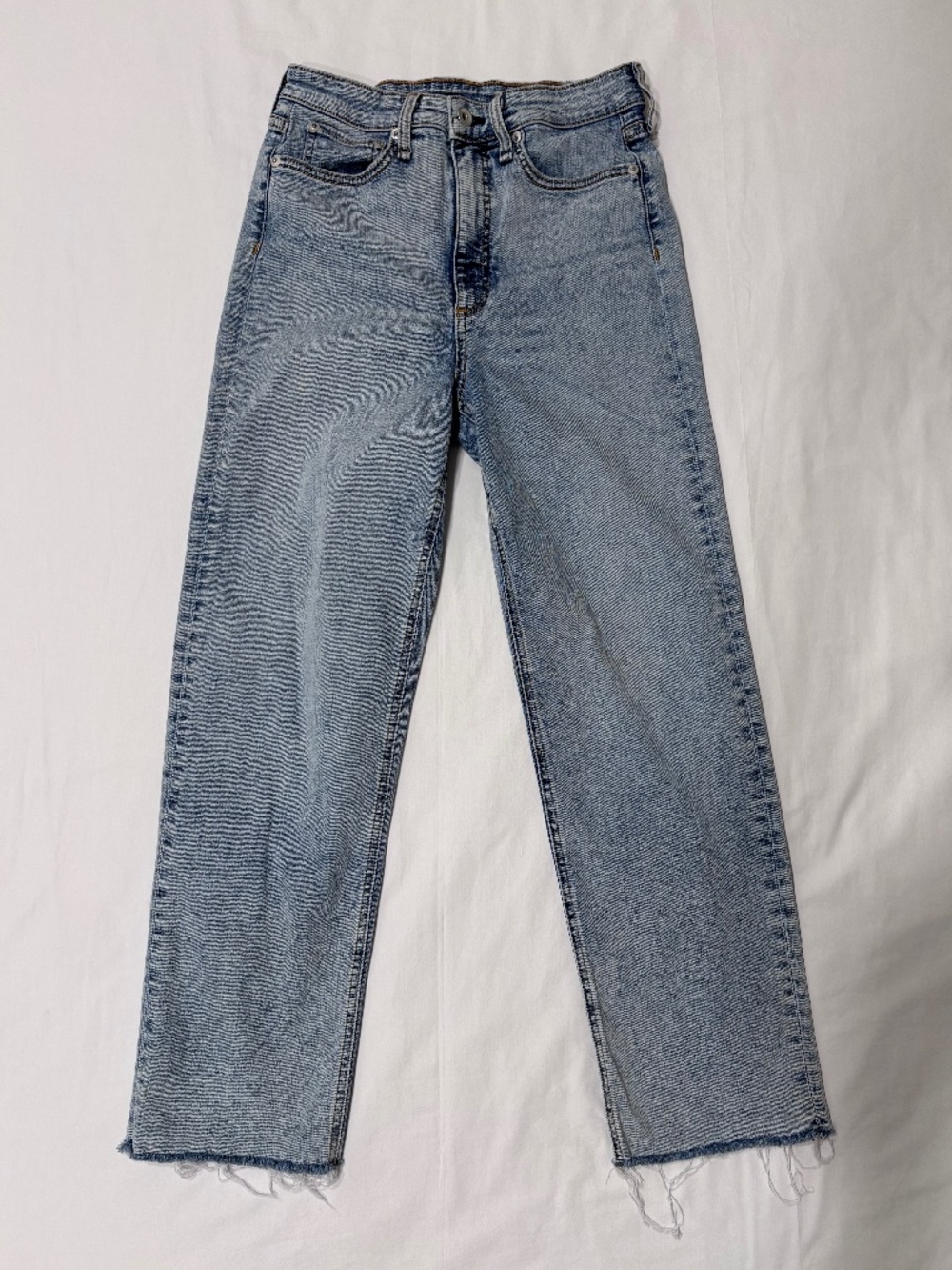 Rag & bone Jane Super High-Rise Ankle Cigarette Jeans 27 Light Wash
